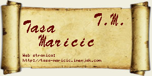 Tasa Maričić vizit kartica